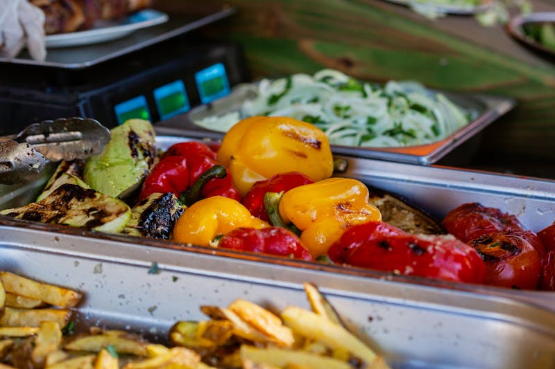 Veggie Supreme Burrito with roasted vegetables and cheese
