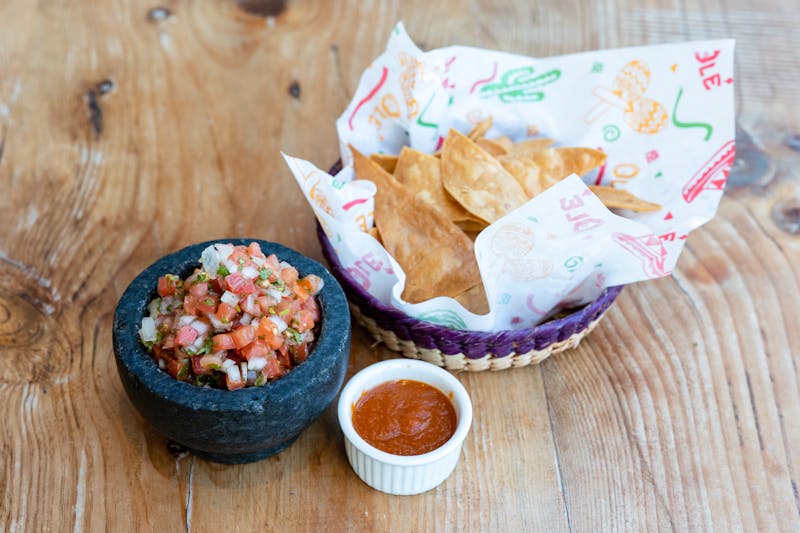 Tortilla Chips and House Guacamole side dish